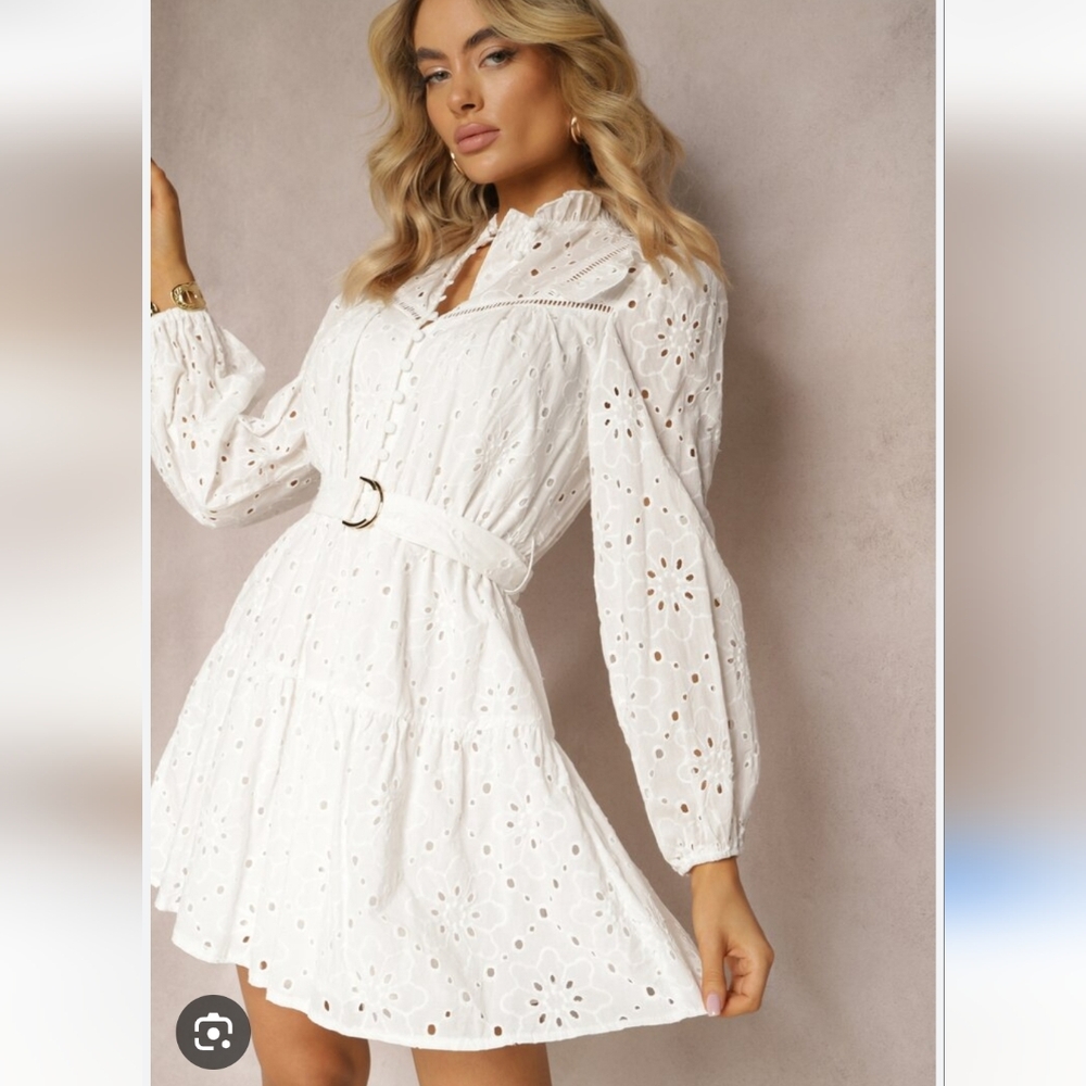 KIVARI eyelet Mini Dress